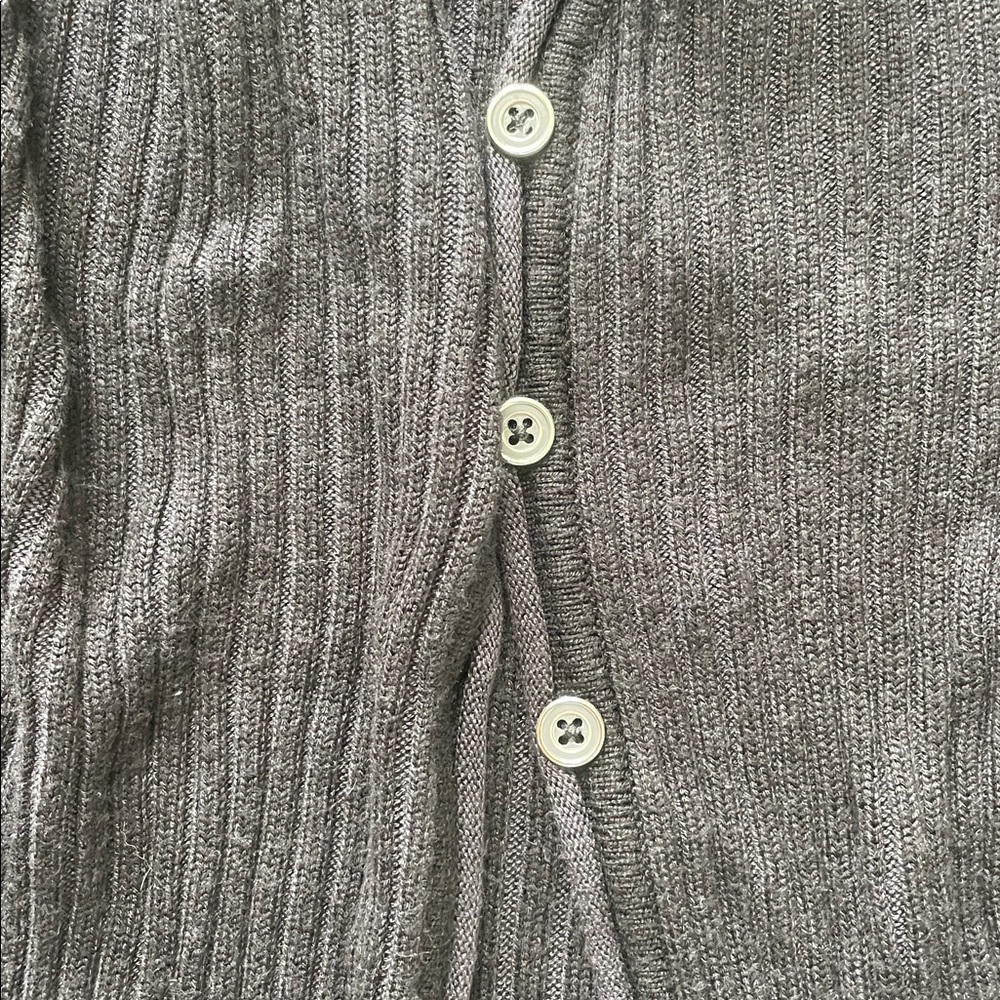 Free People Long Black Ribbed Cardigan - Picture 6 of 8
